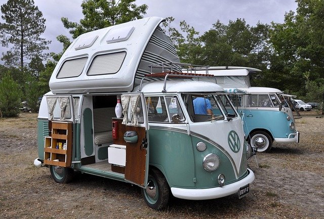 Jardin dans un camping-car